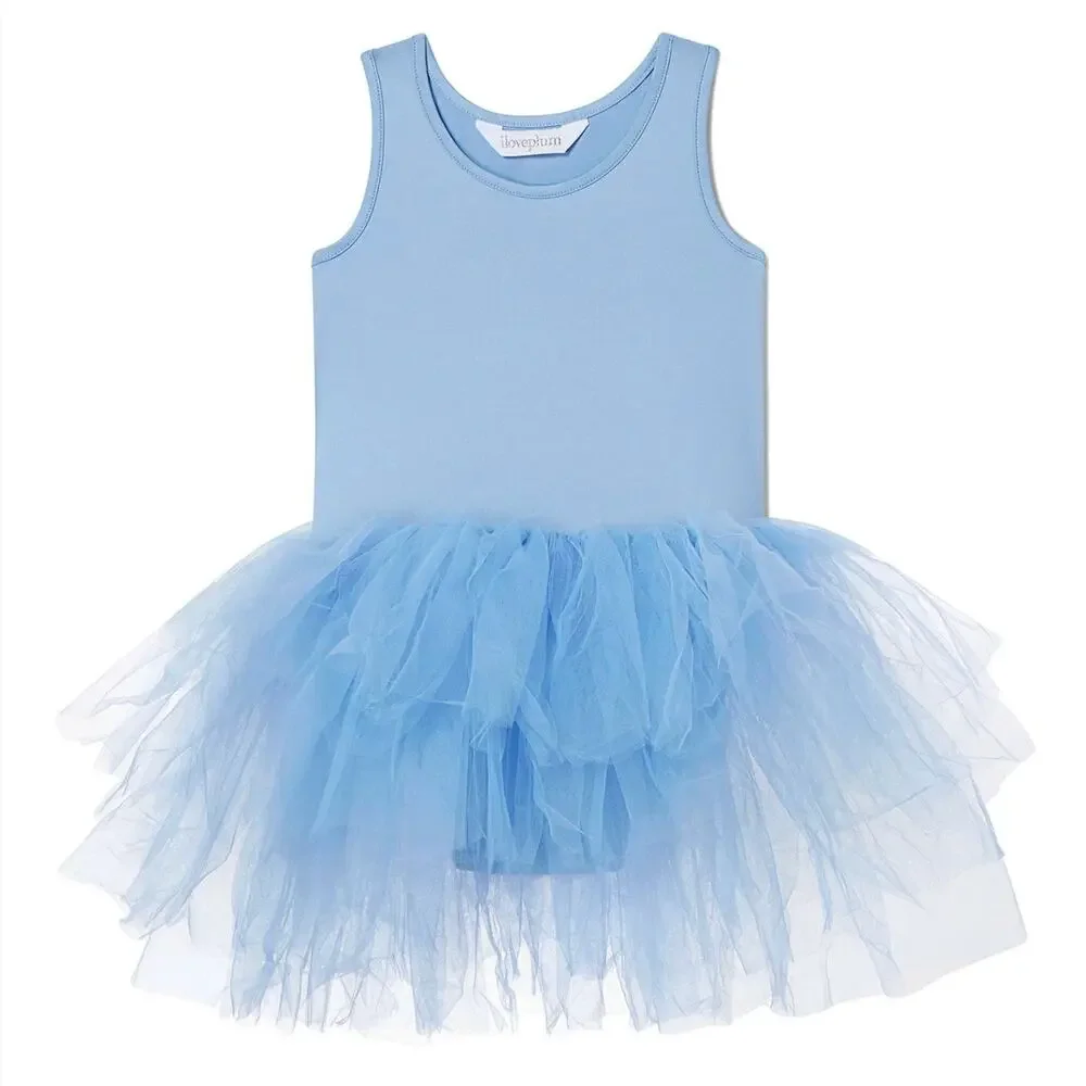 PLUM B.A.E. Tutu Dress Blue with Tulle Skirt 4T